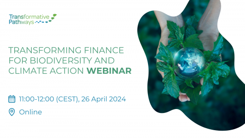 Webinar Transforming finance for biodiversity and climate action